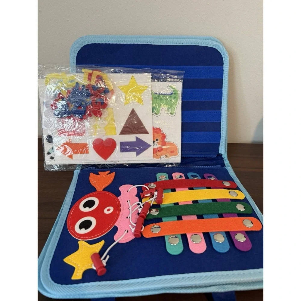 Montessori Busy Book for Toddlers, Quiet Book, Early learning toy w/activities